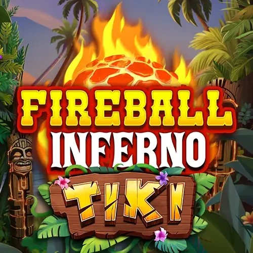 Fireball Inferno Tiki online game logo by NetEnt on highflybetcasino.eu